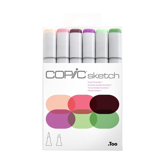 Marcadores de Alcohol Copic Sketch Dobles Pincel Mezclables para Adultos