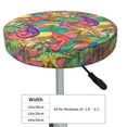 thumbnail image 4 of Kdxio Colorful Dinosaur Print Stool Covers Round,Stretch Round Bar Stool Covers Washable Bar Stool Cushion Slipcover for 12-15 Inch Chair, 4 of 7