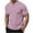 Purple, variant on Zekutng Mens T-Shirts Striped Printed Stand-Up Collar Half-Button Short-Sleeve Shirt,Sizes M-3XL