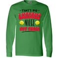thumbnail image 3 of Inktastic That's My Awesome Niece Out There with Softballs Long Sleeve T-Shirt, 3 of 5
