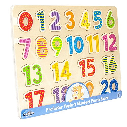 Imagination Generation Professor Poplar's Wooden Numbers 123 Puzzle Board,  Sensory & Tactile Learning - Walmart.com