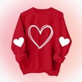 thumbnail image 2 of Wo-Fusoul Chandail à Capuchon de la Saint-Valentin pour Enfants, Manches Longues Doublé en Molleton Coupe Ample Décontracté à Imprimé Col Rond, pour Garçons et Filles de 1 à 13 Ans, 2 of 5