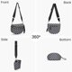 thumbnail image 3 of Bolso Riñonera Cruzado de Nylon a Cuadros para Mujer A06 Negro y Gris, 3 of 6