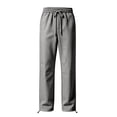 thumbnail image 6 of WIZUTIZ Men's Fleece Lined Hiking Pants Waterproof Polyester Shell Elastic Drawstring Waist Relaxed Fit Winter Outdoor Cargo, 6 of 8