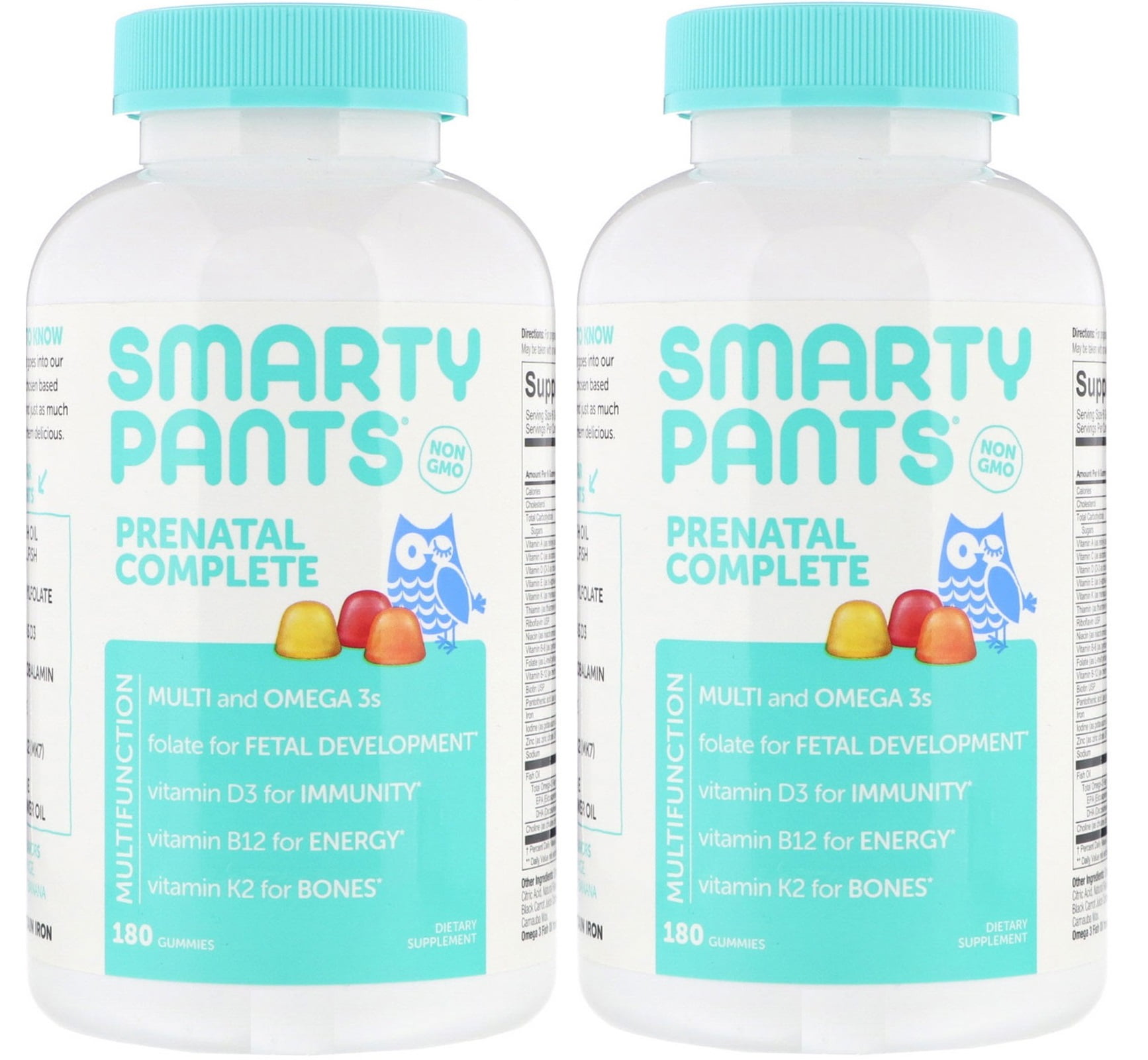 (2 Pack) Smartypants Prenatal Multivitamin + Omega 3's + Vitamin D3
