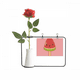 thumbnail image 1 of Paletas de hielo de crema de semillas de sandía Botella de decoración de jarrones colgantes de flores rosas artificiales, 1 of 3