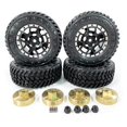 thumbnail image 1 of Bewildely RCGOFOLLOW 4 Uds llantas de plástico duraderas llantas para 1/24 Rc llantas neumático Axial SCX24 RC pieza de coche accesorios de Kits de construcción modelo Negro, 1 of 6