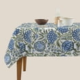 thumbnail image 5 of Boho Square Tablecloth 54x54 Inch Blue Green Vintage Floral Table Cloth Chinoiserie Flower Spring Summer Table Covers Polyester Indoor Outdoor Farmhouse Tablecloths for Kitchen Dining Party, 5 of 7