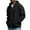 Black, variant on Tmtolofot Waffle Knit Hoodies for Men Full Zip Hooded Sweatshirts with Pockets Loose Ribbed Pullover Tops Casual Athletic Cardigan Outdoor Workout Loungewear Gray M