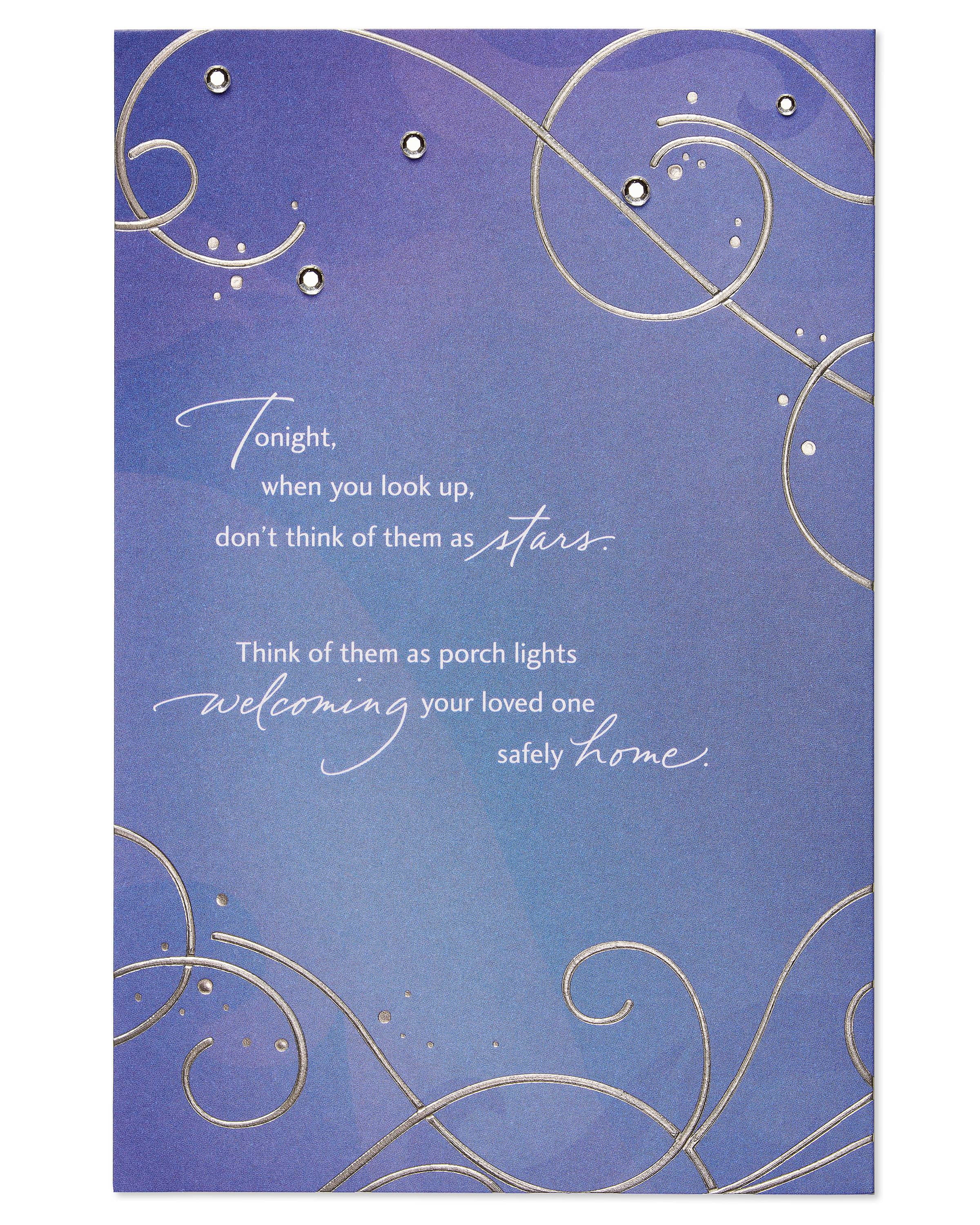 American Greetings Stars Peace Sympathy Card with Foil