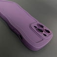 thumbnail image 6 of Case for iPhone 15 Plus Case, Wave Curly Frame Design for Women Girls, Cute Wavy Phone Case, Soft TPU SLiquid Silicone Camera Protection Phone Cover for iPhone 15 Plus, Dark Purple, 6 of 12