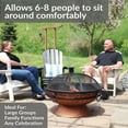 thumbnail image 3 of Sunnydaze Royal 30" Round Wood-Burning Copper Finish Raised Outdoor Fire Pit Bowl, 3 of 17