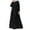 Black, variant on Elegant Women's Long Sleeve Button Down Abaya Casual Dress Dubai Fashion Outerwear