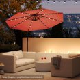 thumbnail image 4 of Gymax 10Ft Offset Hanging Umbrella Patio Outdoor w/ 32 Solar LED Lights Orange, 4 of 10