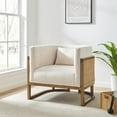 thumbnail image 4 of New Pacific Direct Fabric Solid Print Barrel Accent Arm Chair, Natural, 4 of 12