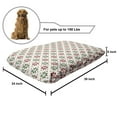 thumbnail image 2 of Christmas Pet Bed, Traditional Norwegian Selbu Rose Motifs in Diagonal Order Nordic Classical, Resistant Pad for Dogs and Cats Cushion with Removable Cover, 24" x 39", Red Green White, by Ambesonne, 2 of 4
