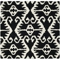 thumbnail image 2 of SAFAVIEH Wyndham Dzvonko Southwestern Wool Area Rug, Black/Ivory, 5' x 5' Square, 2 of 7