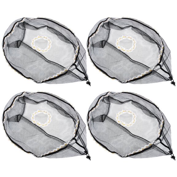 FOMIYES 4pcs Simple Fan Safety Net Mesh Cover, Black Mesh Cloth, Washable