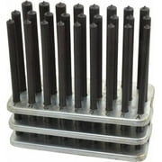 26 Piece Transfer Punch Set, Letter A-Z Wire Gage Sizes, 4-7/8" Length, Black Oxide Finish