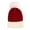 Red, variant on BLOCLOALO Beanie Hats Womens Winter Ribbed Ski Cuff Cap Crossed Cap Chunky Cable Knit Pompom Soft Warm Hat Skull Cap Green One Size