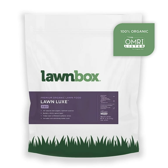 Lawn Luxe 7-0-7 100% Organic Summer Grass Fertilizer 14 lb Bag Covers 2,500 sq ft