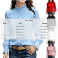 thumbnail image 3 of jjayotai Women's Button down Shirts Long Sleeve Smocked Cuffed Ruffle Collar Blouses Fall Work Business Casual Tops, 3 of 6