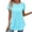 Sky Blue, variant on Kelon Short Sleeve Blouses for Women Cowl Neck Dressy Casual 2026 T Shirts Summer Business Work Basic Tees, S