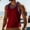 40#Red, variant on JXMVOJ Men's Summer Breathable Cotton Polyester Sleeveless Tank Tops for Gym, Running, Outdoor Workouts with Muscle Enhancement Design