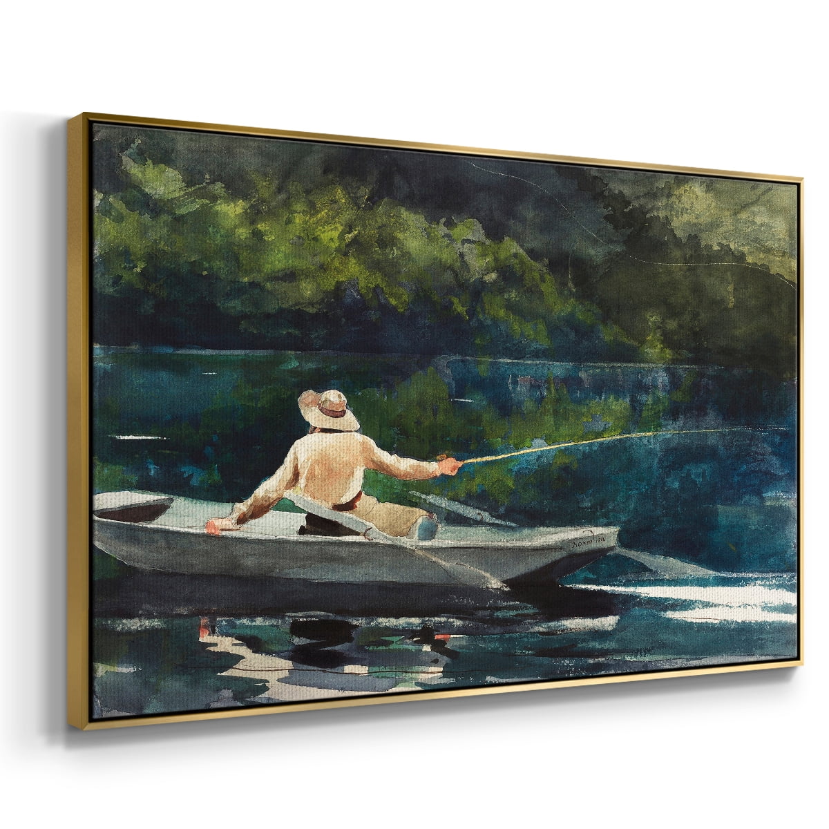 Vintage Landscape-CXXXVII By Wexford Home Framed in Gold Wood Gallery Wrapped Canvas 25 in. x 37 in.