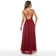 thumbnail image 2 of ZAFUL Women Sexy Prom Dress Cocktail Evening Party Dress Spaghetti Straps Sling Mesh Long Dress Red L, 2 of 7