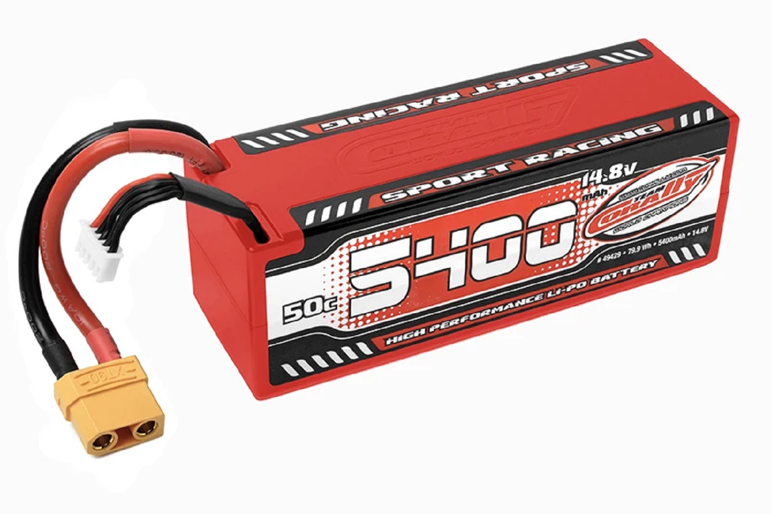 Corally 49429 5400mah 14.8v 4s 50c Hardcase Sport Racing Lipo Battery with Har