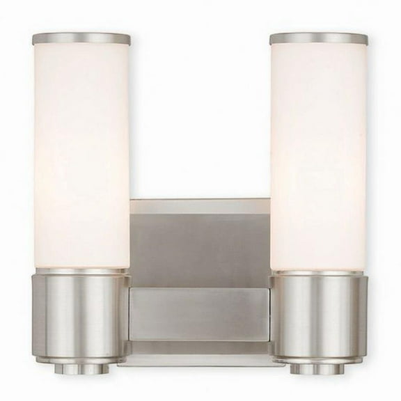 2 Light Ada Bathroom Light in Contemporary Style 10 inches Wide By 9.75 inches High-Brushed Nickel Finish Bailey Street Home 218-Bel-2120523