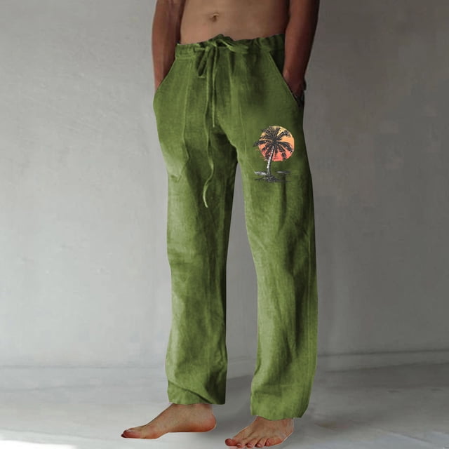Pantalones largos para hombre, moda, estampados, casuales, cintura elástica con bolsillo, pantalones deportivos, pantalones de poliéster para hombre.