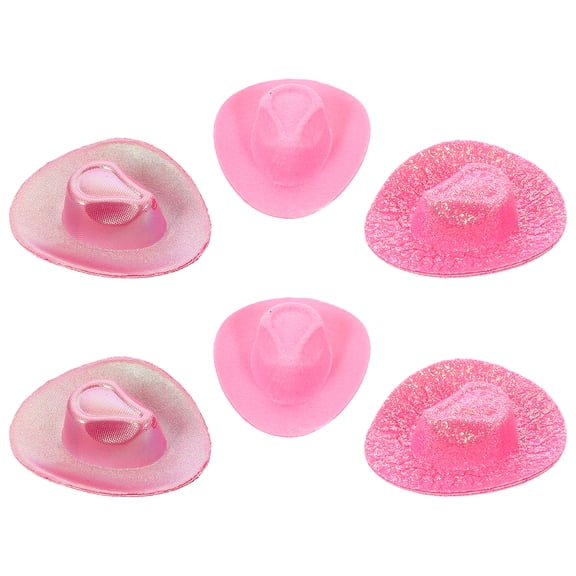 6 Pcs Mini Hats Small Decorative Tiny Hats for Crafts, Doll Accessories, Miniature Western Style Hats