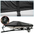 thumbnail image 3 of Unique Bargains 300D Polyester PU Boat Cover 14' 16' 18' 19' 20' Waterproof For V-Hull Black Fit for Length:16-18ft,Beam Width: 94", 3 of 8