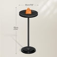 thumbnail image 3 of Small Round Side Table, Drink Table, Coffee Martini Table with Pedestal Accent for Small Spaces in Living Room, Bedroom, Sofa Couch, Black BB168BZ01, 3 of 9