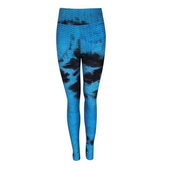 SONXAHE Women's High Waisted Tie-Dye Leggings Stretchy Textured Slim Fit Athletic Everyday Tights