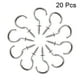 thumbnail image 2 of Ganchos de ojo de tornillo pequeños Uxcell de 1.5" con tornillos autorroscantes de acero al carbono plateado 20 piezas, 2 of 4