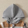thumbnail image 6 of Gerichy Toddler Baby Boy Clothes Fall Winter Outfit, Toddler Baby Boy Fall Winter Outfit Vintage Plaid Hoodie Jacket Shirts Pants Set 2 Piece Sweatsuit Tracksuit, 6 of 8