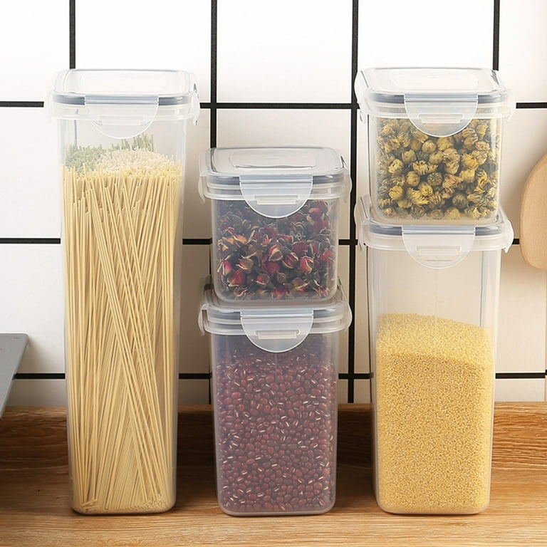 0.8/1.4/1.6/2/2.8 Clear Plastic Storage Jars Airtight Moisture Proof  Transparent Organized Pantry Food Storage Containers - AliExpress