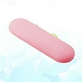 thumbnail image 3 of FELTECHELECTR Travel Toothbrush Containers Toothbrush and Toothpaste Storage Travel Wash Case Pink 1Set, 3 of 8