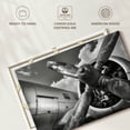 thumbnail image 6 of Elephant Stock Monochrome Propeller Plane Wall Art - Horizontal Canvas Wall Art - Living Room Wall Decor - Transportation Canvas - Gray And Silver Decor - 45" x 30", 6 of 8