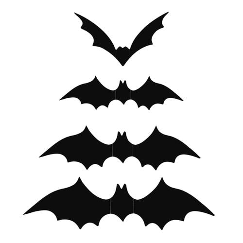 KABOER Halloween Party Supplies, 12Pcs PVC 3D Bat Suit, Halloween Eve ...