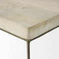 thumbnail image 5 of Faye 19L x 19W x 26H Light Brown Wood W/ Gold Metal Base Accent Tables, 5 of 11