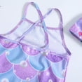thumbnail image 5 of GYRATEDREAM Girls Swimsuits One-Piece Bathing Suits Kids Sport Athletic Swimsuit Beach Swimwear with Cap, 5 of 7