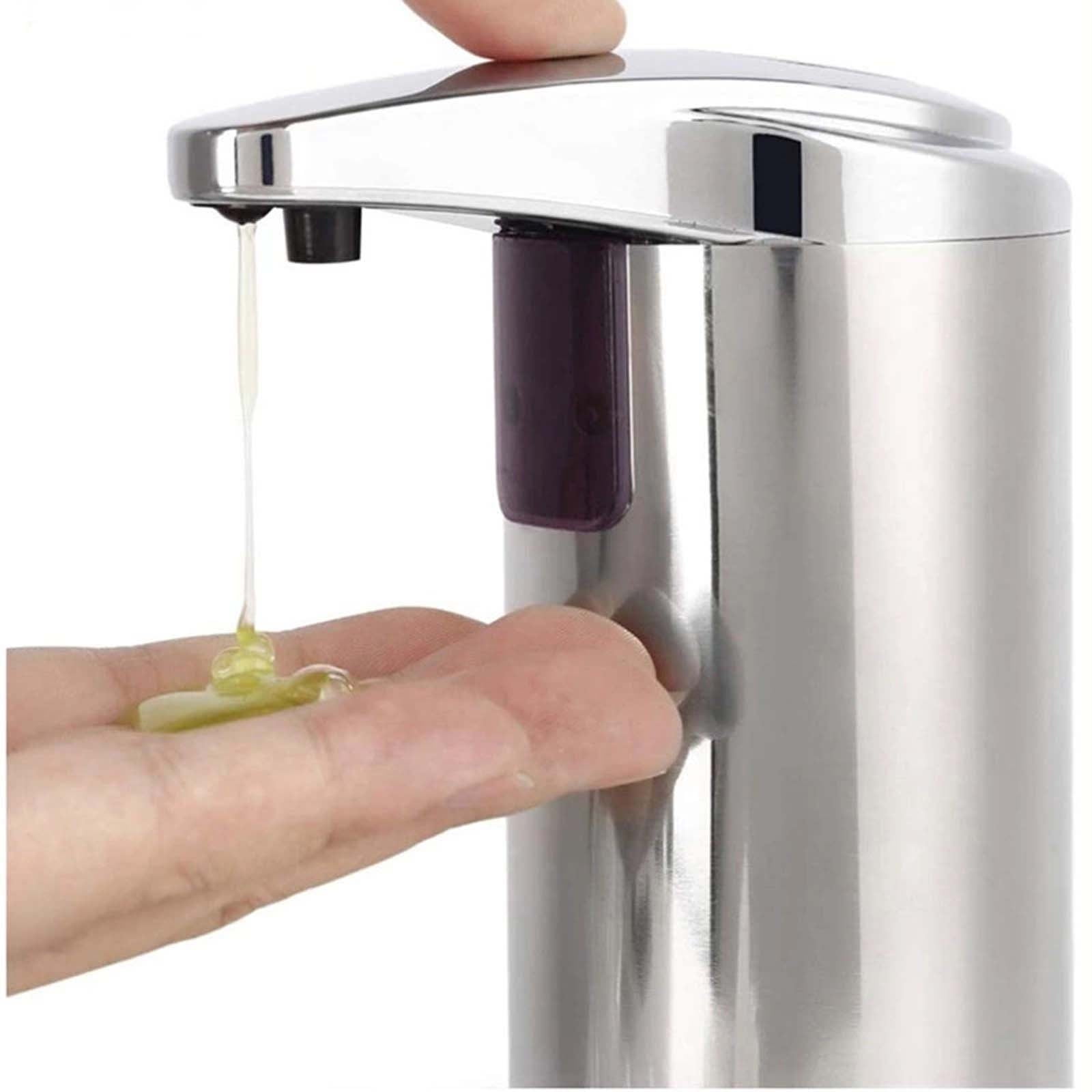 Automatic Soap Dispenser, 3.7x7.4inch 3-Level Adjustable Stainless Steel Soap Dispenser with Infrared Sensor and Waterproof Base, Liquid Soap Dispenser for Kitchen Bathroom