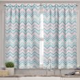 thumbnail image 2 of Ambesonne Mexican Print Valance & Curtain, Vertical Zigzag Art, 55"x45", Rose Sea Blue, 2 of 7
