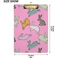 thumbnail image 3 of FMSHPON Rabbit Easter Clipboard Hardboard Wood Nursing Clip Board and Pull for Standard A4 Letter 13x9 inches, 3 of 8