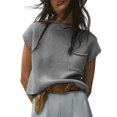 thumbnail image 1 of Chaleco sin mangas, jersey de punto Himosyber para mujer, gris, 1 of 6