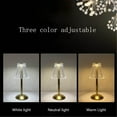 thumbnail image 6 of Cordless Table Lamp, Rechargeable Battery Operated Lamp, 3 Color Modes & Stepless Dimmable LED Touch Lamp, Portable Crystal Gold Metal Beside Lamps for Bedroom Living Room Restaurant Outdoor, 6 of 8